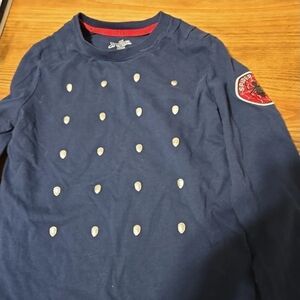 Spiderman Navy Long Sleeve Shirt with Gold Accents